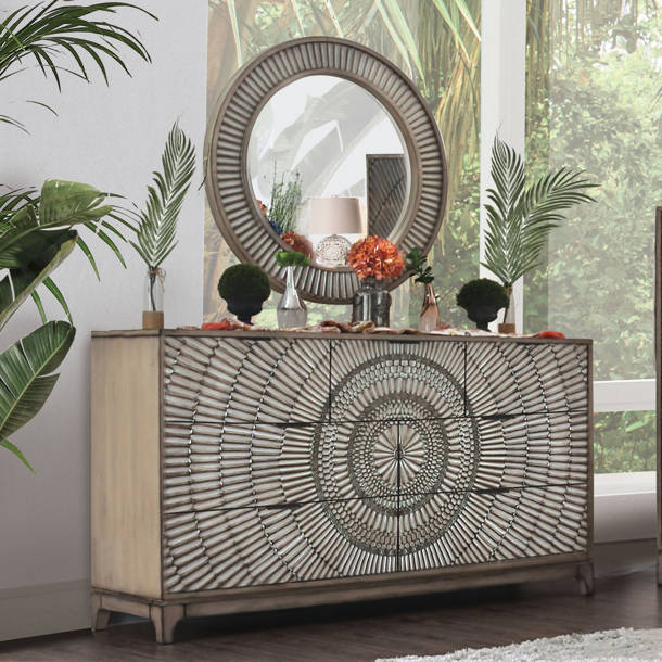 Bungalow Rose Zeckser Arch Wood Wall Mirror & Reviews | Wayfair